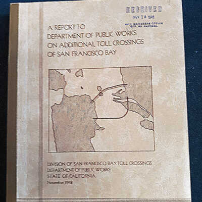 Study by Ralph A. Tudor, on alternative Bay Crossings, 1948