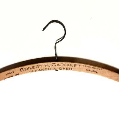 Advertising Hanger from 'Ernest H. Cardinet, Cleaner and Dyer, prior to 1950