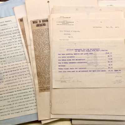 Folder with Miscellaneous City documents, 1908-1909