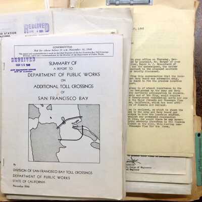 Folder with Documents relating to a Second Bay crossing, 1947-1951