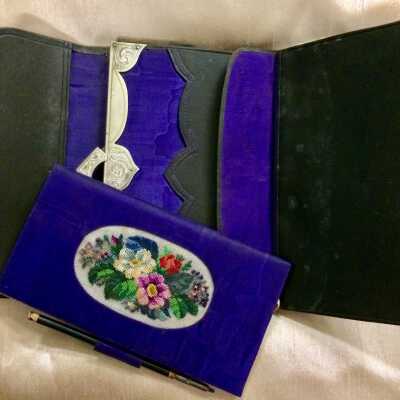 Combination wallet and notebook, with pencil, c. 1890s