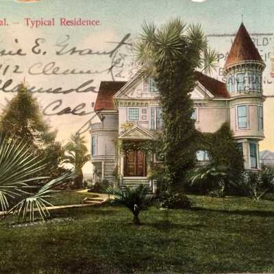 Postcard of 1540 Central Ave (demolished), c. 1915