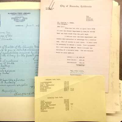 Folder with budget notes for City departments for 1919-1920