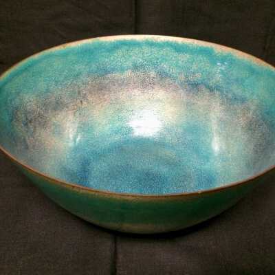 Copper presentation bowl, by Jade Snow Wong, 1983