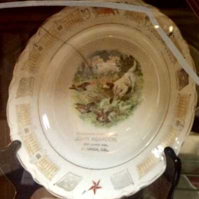 Porcelain Advertising Calendar Plate for John Reardon Grocery Store, 1917