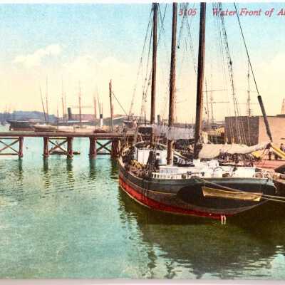Postcard of the waterfront, c. 1920