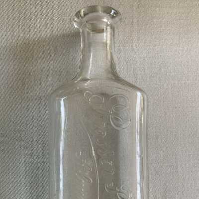 Prosser Pharmacy medicine bottle found at 2041 Pacific Ave., early 1900s
