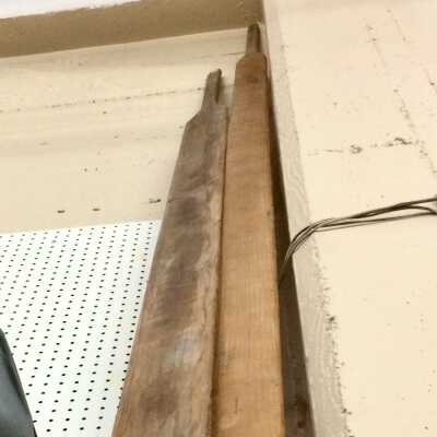 Paddle used to remove bread from ovens at the French Bakery, c. 1920
