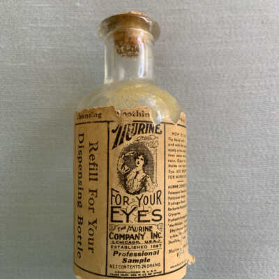 Refill or sample bottle of Murine eyedrops, c. 1900