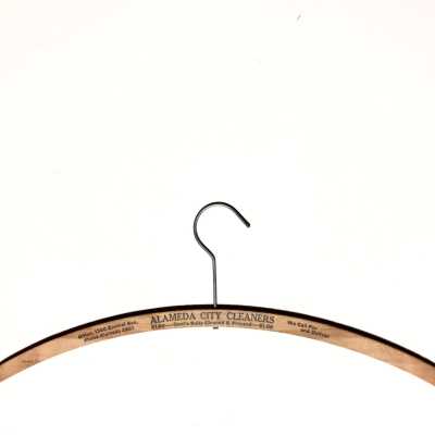 Wooden clothes hangers issued by Alameda City Cleaners, c. 1930s-1940s