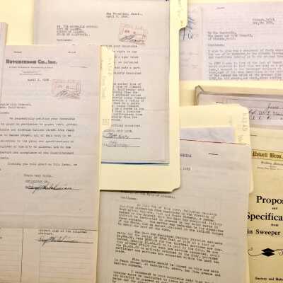 Folders with City Documents, marked 160-169, 1925-1932