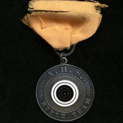 Alameda High School Rifle Team medal, c. late 1920s