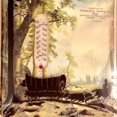 Advertising Thermometer from the Camisa Brothers Roofing Co., c. 1950