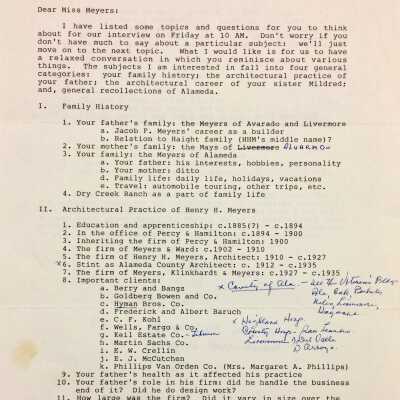 Typed letter from Woody Minor to Jeanette Meyers, 1986