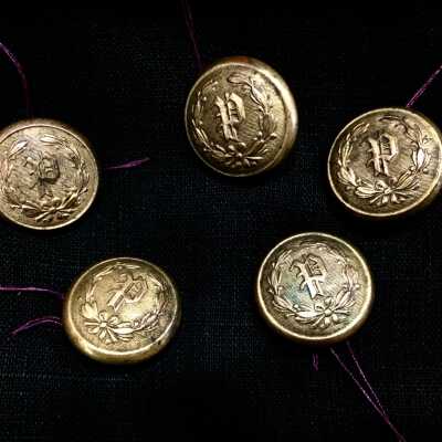 Buttons from the Police Uniform of Louis Schroeder, 19th century