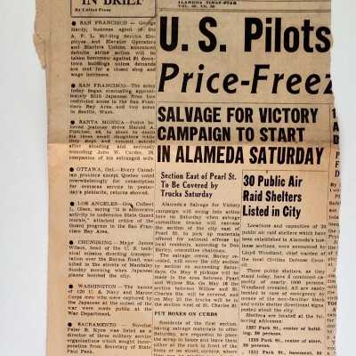 Newspaper Clipping 'Salvage for Victory', 1942