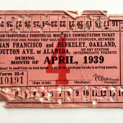 Electric Train Ticket No. 4, 1939