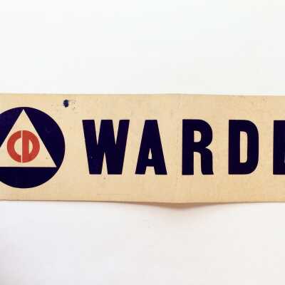 Air Raid Warden Window Sign, 1941-1945