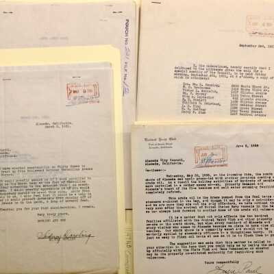Folders with City documents, numbered 221-230, 1928-1932