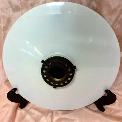 Circular opaque white glass lamp shade from 810 Taylor Ave, 1910