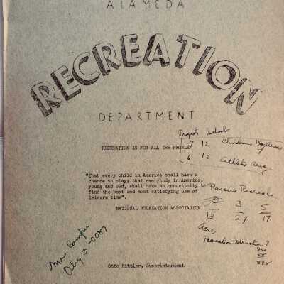 Budget of the Parks and Recreation Department, 1949-1950