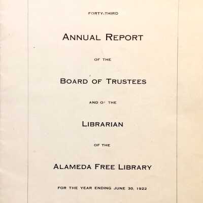 Annual Report of the Board of Trustees of the Library and Librarian, 1922