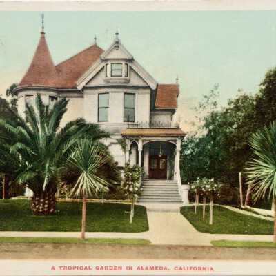 Postcard of main facade of 1021 Union Street, 1908