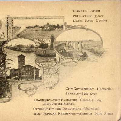 Multi-scene Postcard of 'Alameda, California', 1908