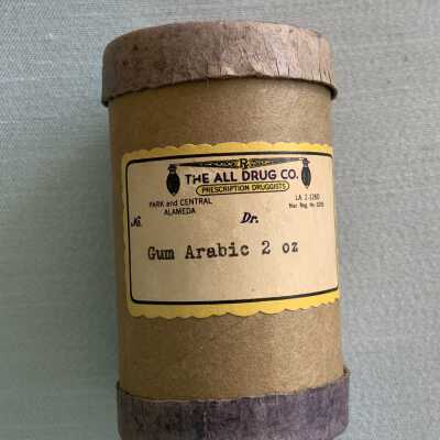 Gum Arabic from the Owl Drug Co, before 1970