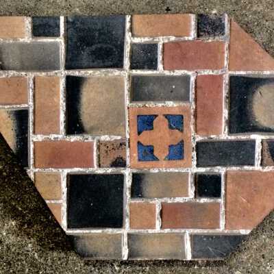 Tile segment removed from the Masonic Temple, c. 1926