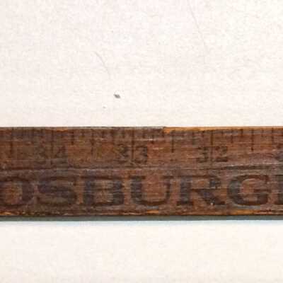 Vosburgh Hardware Company advertising yardstick, c. 1920s or 1930s