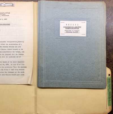 Documents about a second San Antonio Estuary crossing, 1936-1937