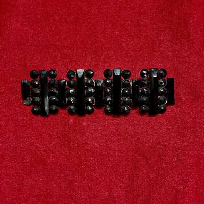 Black glass bar pin of the Ames or Forsyth families, c. 1880s-1890s