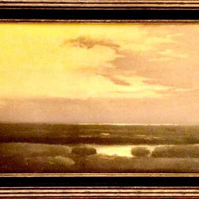 Pastel Marsh Scene, by E. Siegfried, c. 1930-1950