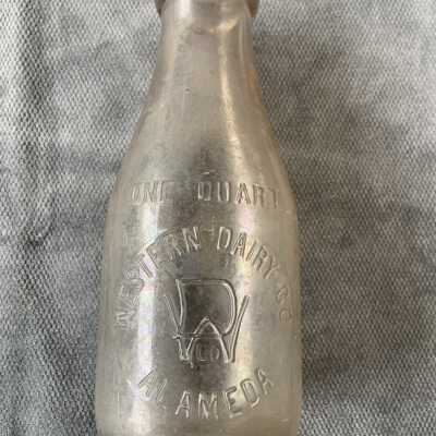 Western Dairy Co. Quart Milk Bottle from the Alameda Dump, Ca. 1920