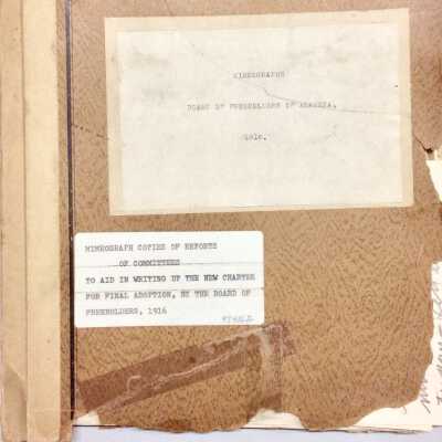 Copies of Reports relating to New Charter, Board of Freeholders, 1916