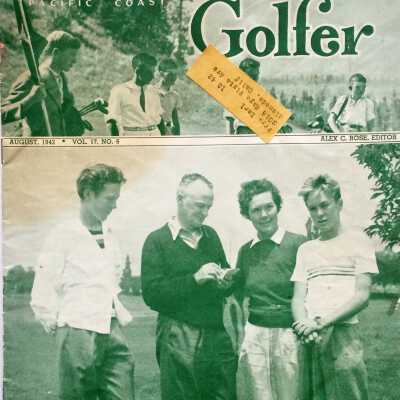 August 1940 issue of 'Pacific Coast Golfer' mailed to Earl Fry