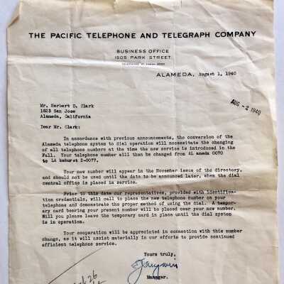 Phone Conversion to Dial operation Number Change, 1940