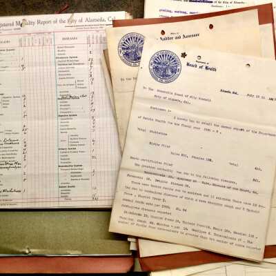 Folder with miscellaneous city documents, 1909