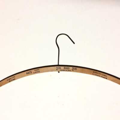 Advertising clothes hanger for American Dry Cleaners, prior to 1970