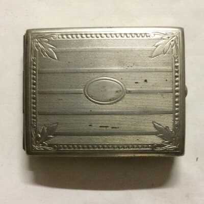 Silver Compact with chased esign on lid, of Ethel Ekberg, c. 1920-1930