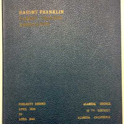 Haight-Franklin P.T.A. Publicity Record Binder, 1944-1945
