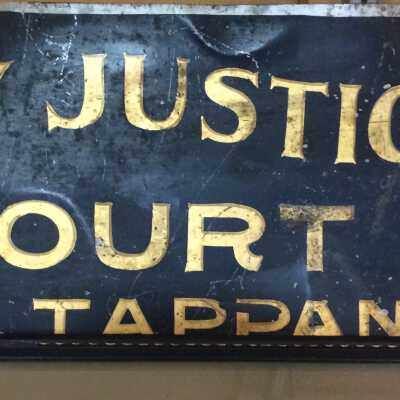 Justice Court Sign, Judge R. B. Tappan, Ca. 1903