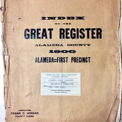 Index to Great Register of Alameda County, first Precinct, 1900