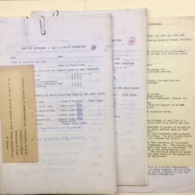 Testing plans and results of the Police Department, 1933