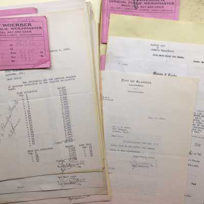 Folder with documents relating to garbage collection, 1919-1920