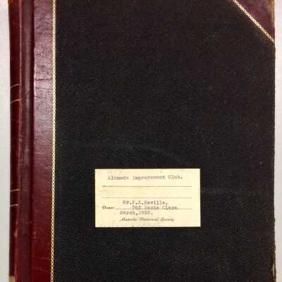 Ledger of the Alameda Improvement Club, 1908-1924