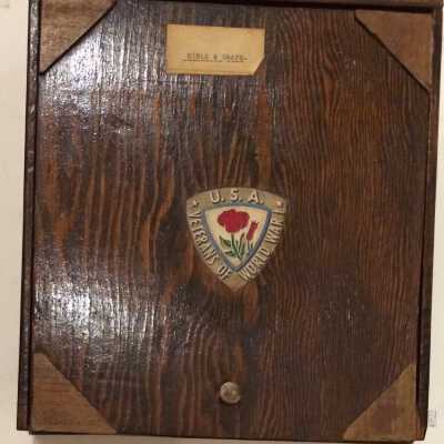 Box for Bible and Drape, Barracks No. 635 Veterans of WWI, before 1970