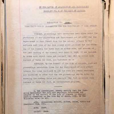 Documents regarding Street improvements, 1929-1930