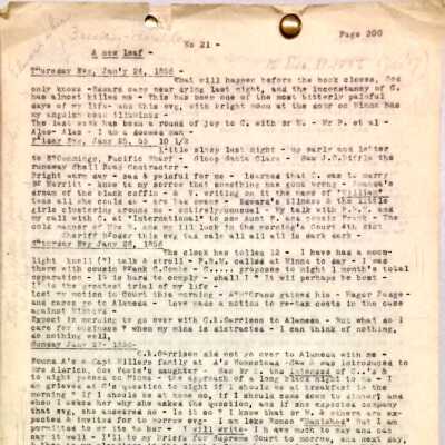 Typed copy of 'A New Leaf', Diary of W. W. Chipman, 1856